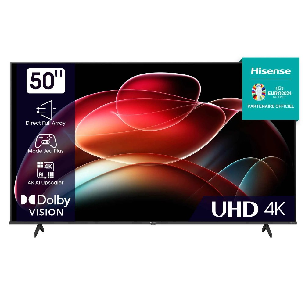 Hisense 50″ TV Ultra HD 4K - Ecran Sans Bord Série A6N(Modèle 2024) - WIFI - Bluetooth - Commande Vocale - Garantie 12 Mois