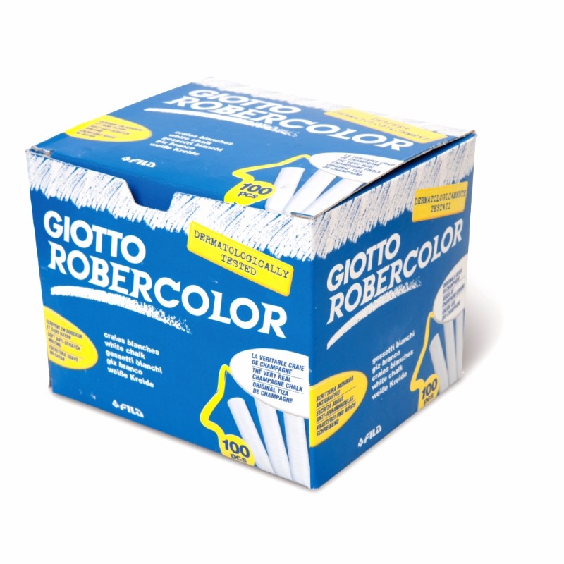 Boîte de 100 craies blanches Robercolor