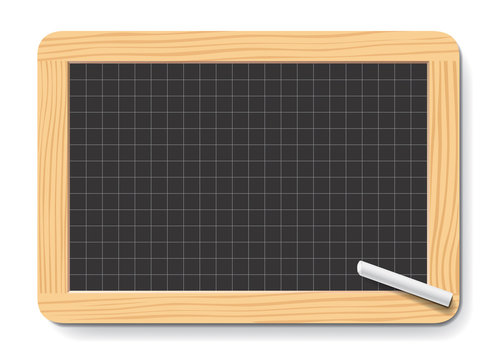 Ardoise Scolaire en Bois Quadrillée
