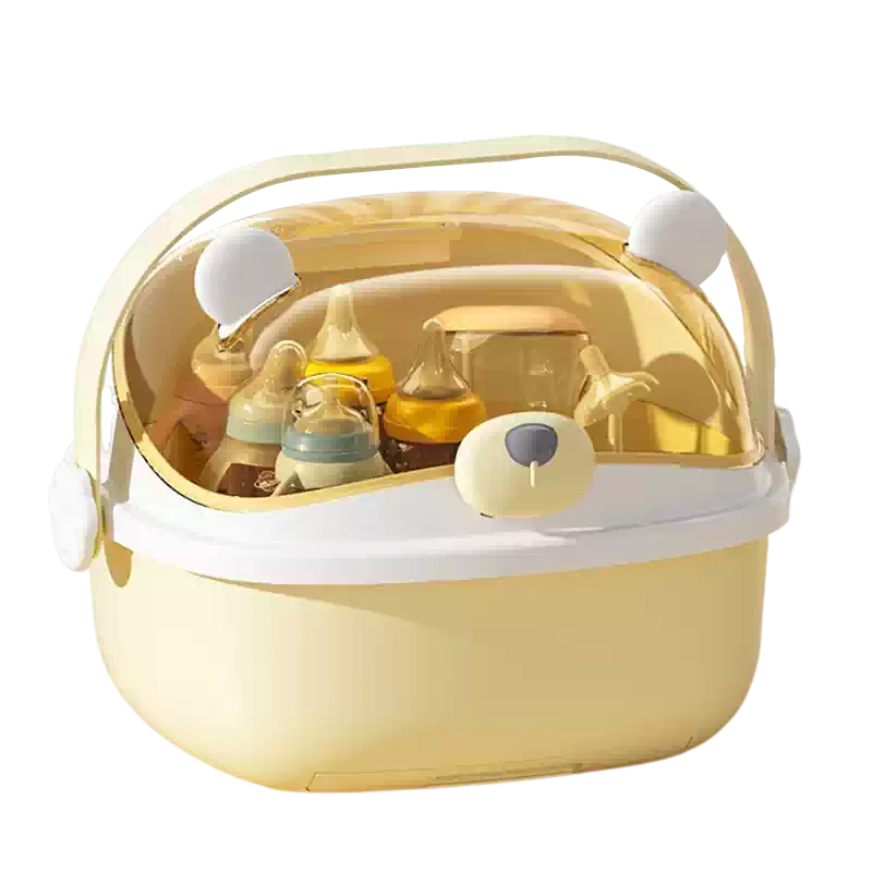 Égouttoir Biberon Portatif avec Couvercle Kafei Bear - Boîte Anti-Poussière