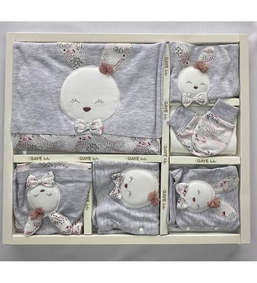 Kit Naissance Coffret Bébé Gaye Bebe - Trousseau Coton Lapin