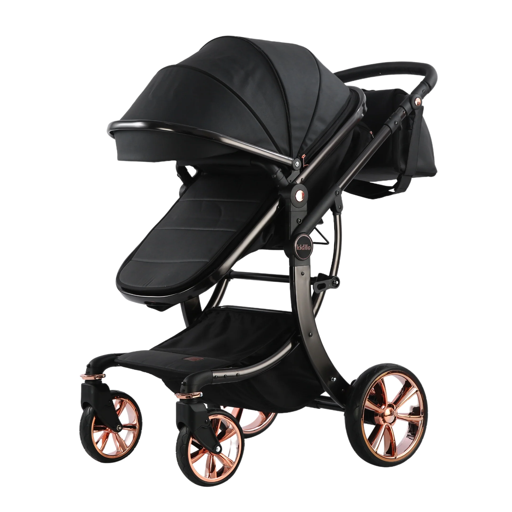 Poussette Trio Kidilo G10 Black - Évolutive avec Nacelle