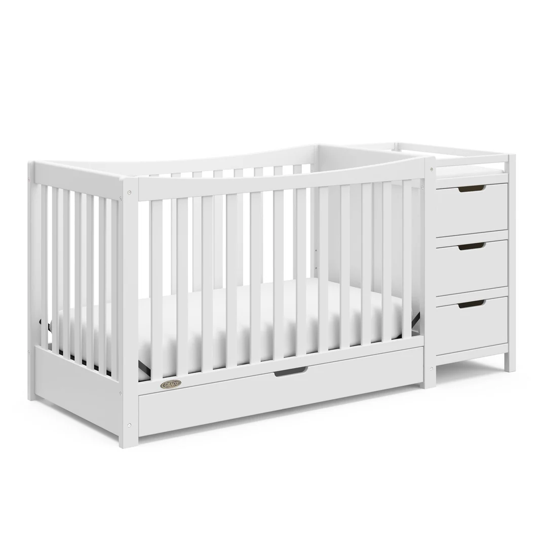 Lit Bébé Évolutif Graco avec Table à Langer & Tiroirs