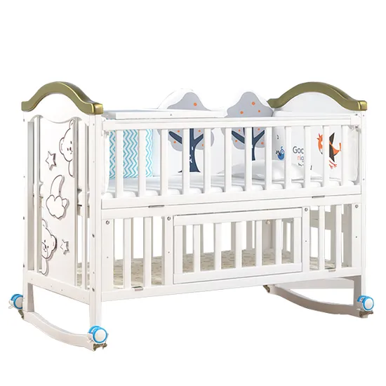 Lit Bébé Multifonction Évolutif - Berceau, Parc, Lit & Bureau